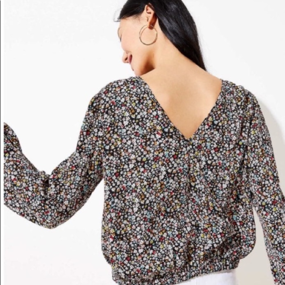 Loft Garden Wrap Back Crop Top size S